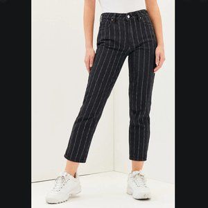 Pacsun Black & White Striped Mom Jean